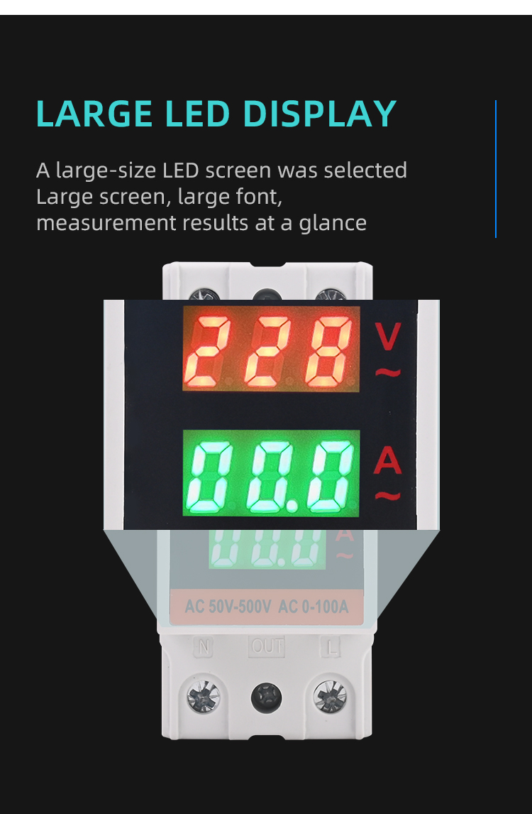 Guide rail AC intelligent digital display meter details (6)