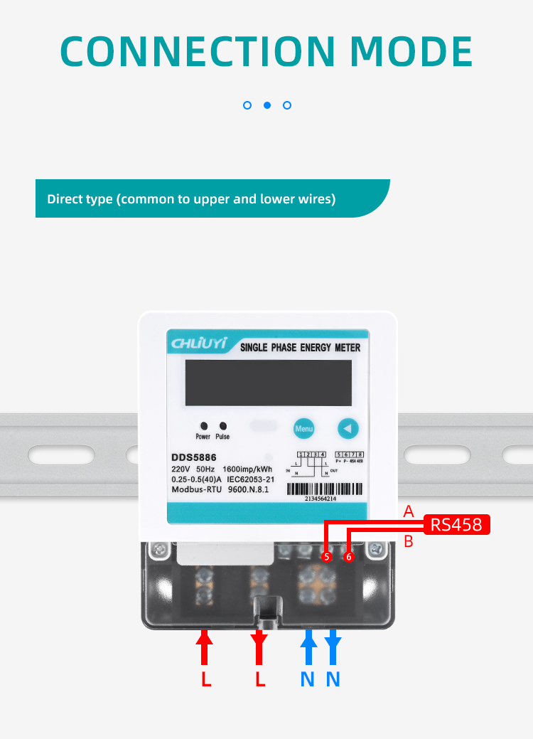 Single-phase Kunlun 485 electric meter (6)