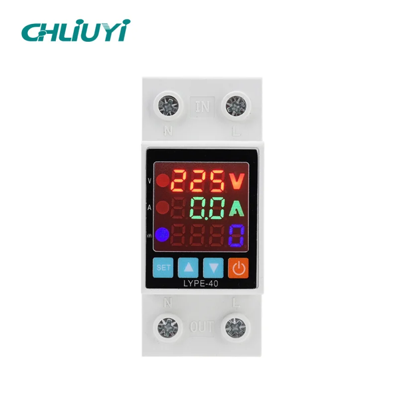 220V single-track adjustable overvoltage/undervoltage protector