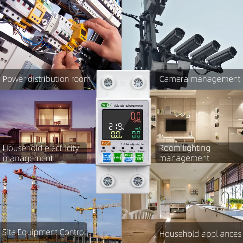 2P Miniature Plastic WiFi MCB Smart Circuit Breaker (4)