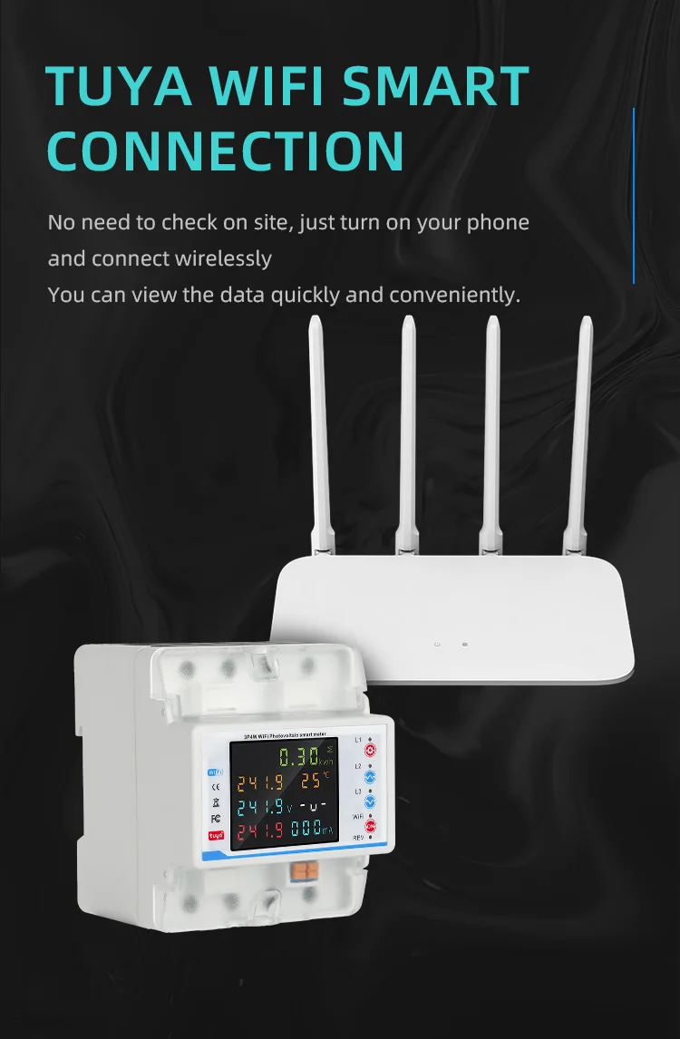 380V 100A Tuya WiFi Smart Four Pole Plastic Circuit Breaker (12)