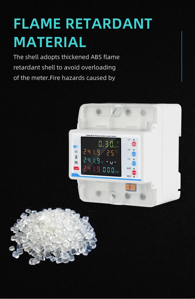 380V 100A Tuya WiFi Smart Four Pole Plastic Circuit Breaker (13)