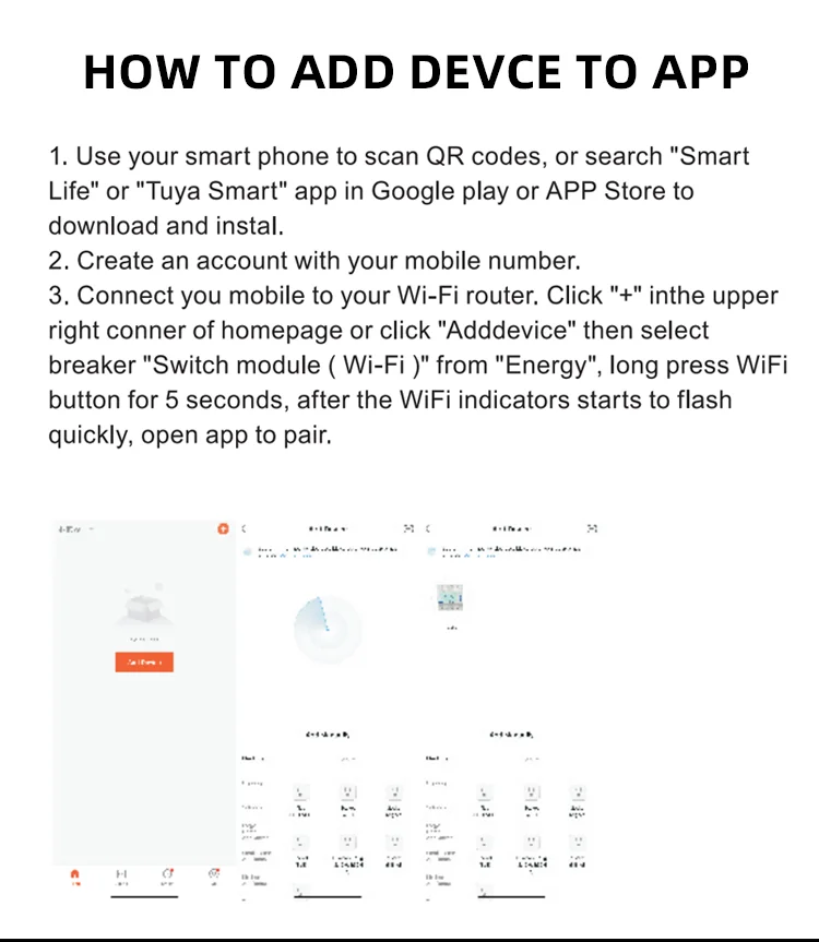 380V 100A Tuya WiFi Smart Four Pole Plastic Circuit Breaker (14)
