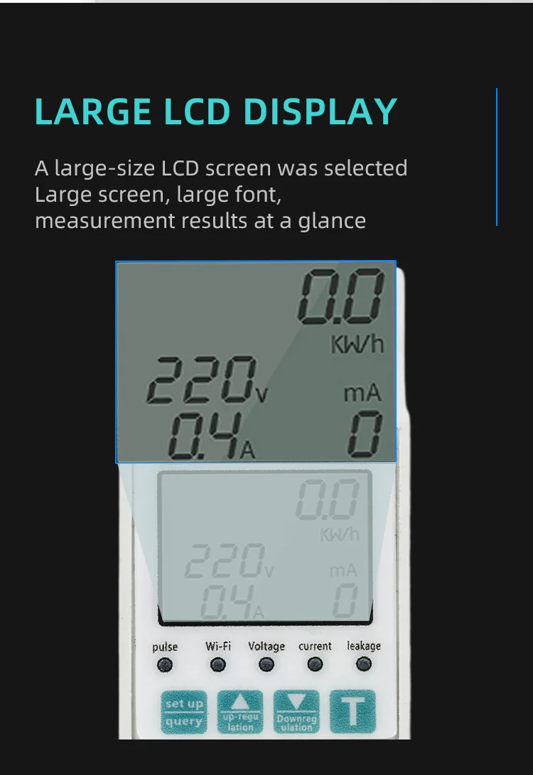 63A Tuya WiFi timer energy power meter smart life smart leakage overvoltage protector plastic relay circuit breaker (9)