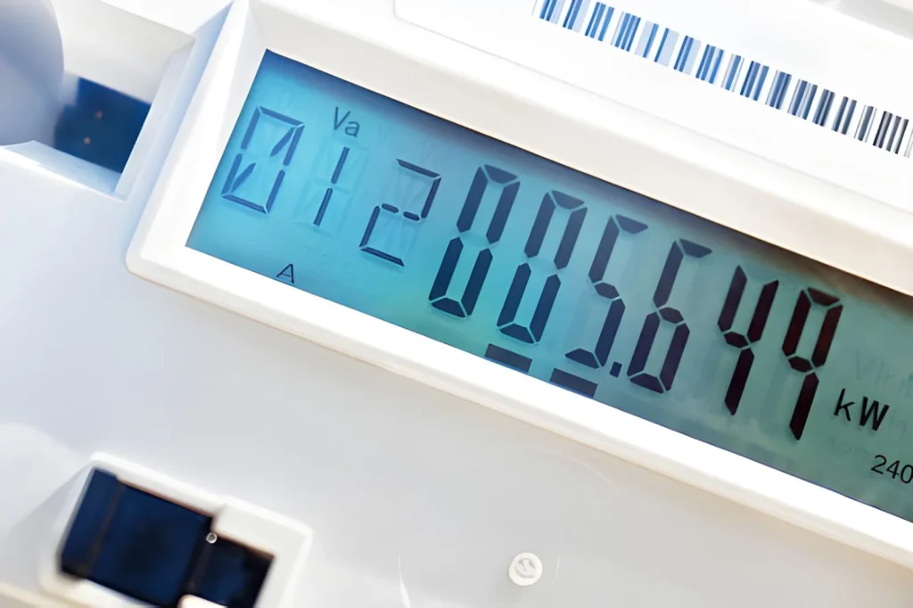Digital display of electric smart meter