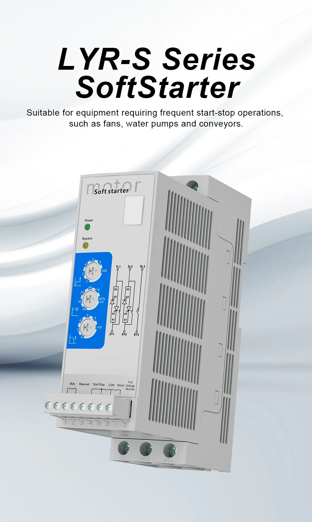LYR S soft starter has an internal bypass switch (1)