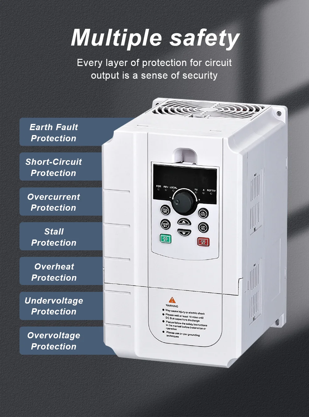 Three phase power supply inverter 380V VFD PID control variable frequency drive controller motor (11)