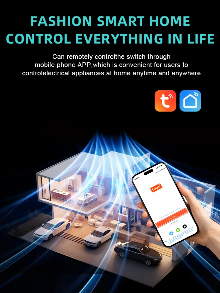 Tuya WiFi Smart Quad Pole Plastic Circuit Breaker Two Way Power Meter (2)