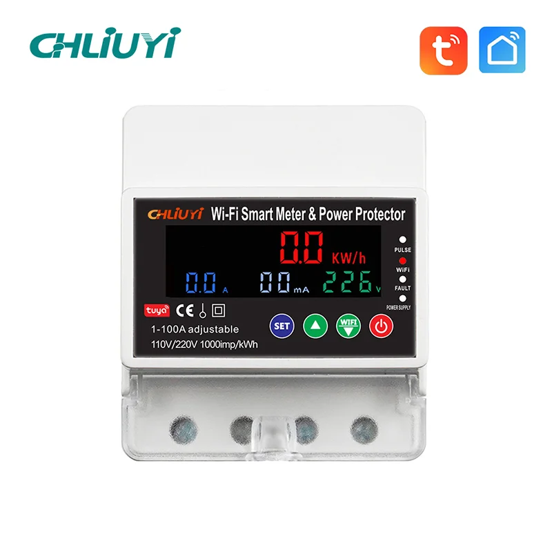 WiFi two way photovoltaic 100A 4 pole 6kA intelligent circuit breaker (1)